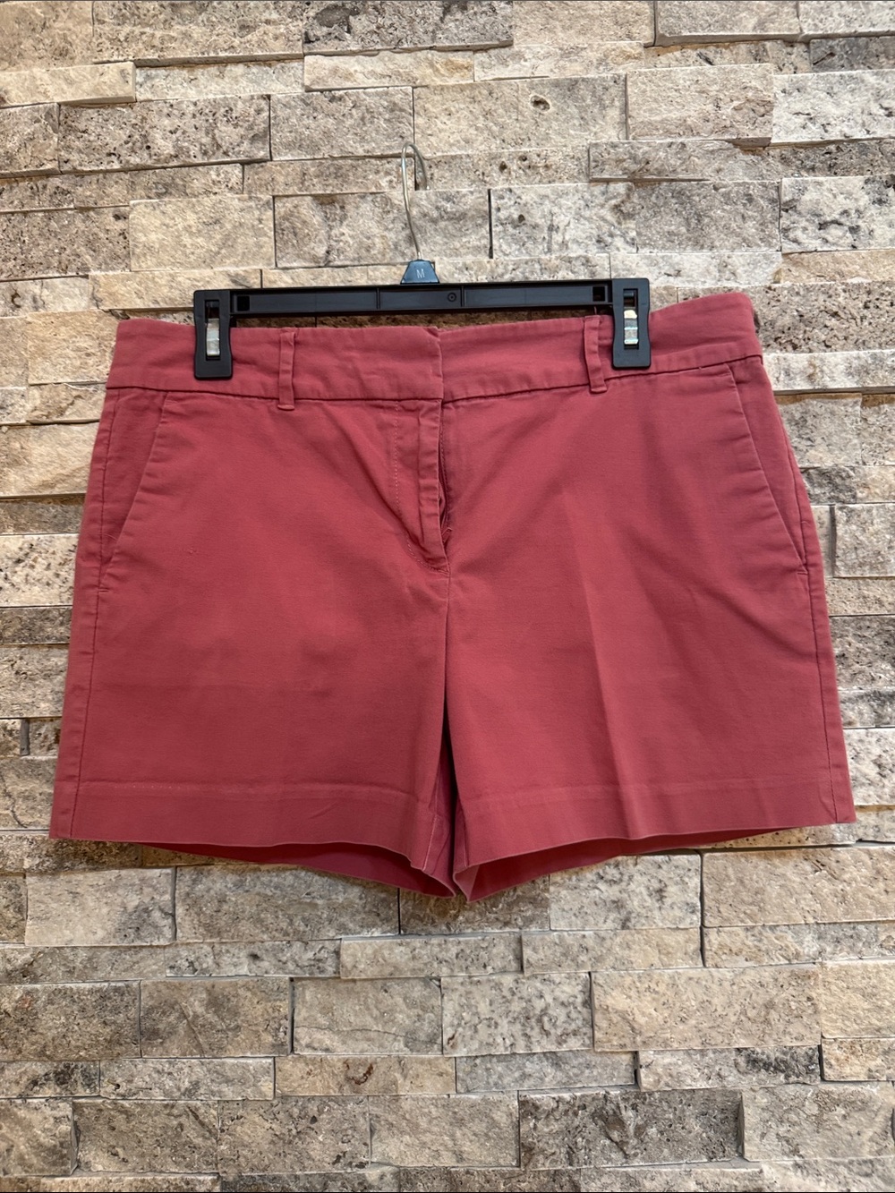 Ann Taylor Factory Brick Red Tailored Cotton Shorts